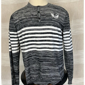 Las Vegas Raiders Men's Sz Large Retro Knit Long Sleeve NFL Apparel Sweater L